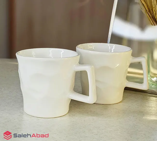 فروش عمده ماگ سرامیکی سفید طرح یخی
