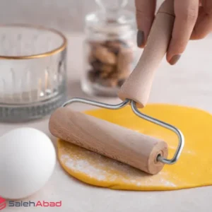 فروش عمده وردنه غلطکی چوبی 10 سانتی توت