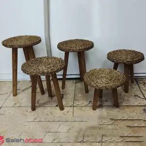 فروش عمده پایه گلدان حصیری سه پایه