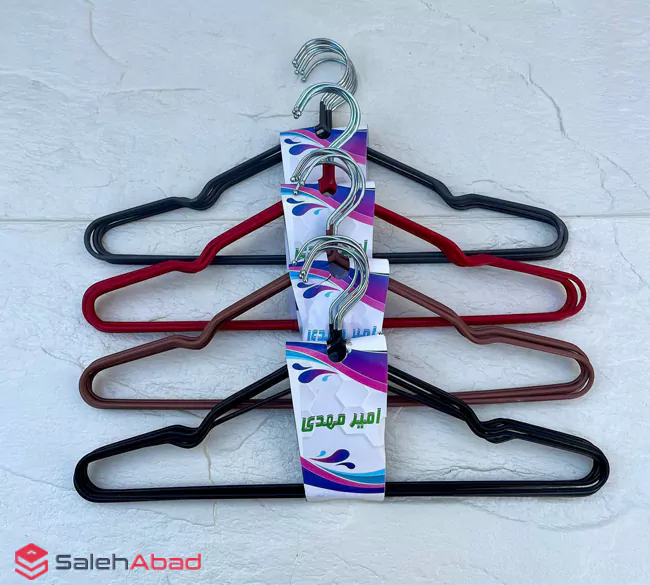 فروش عمده آویز چوب لباسی فلزی 5 عددی