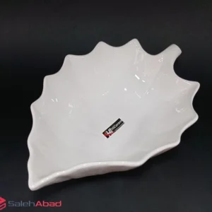 فروش عمده کاسه سرامیکی سفید طرح برگ