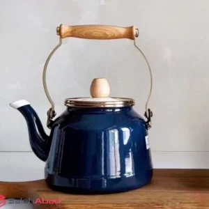 فروش عمده کتری تک لعابی دسته چوبی