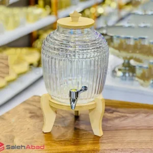 فروش عمده کلمن بلور شربت خوری پایه چوبی