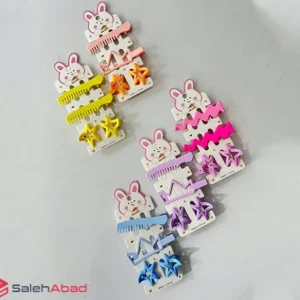 فروش عمده پک گیره و کلیپس مو کارتی 4 عددی