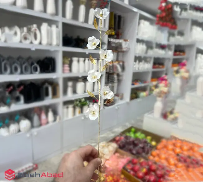 فروش عمده شاخه گل رز کریستالی صدفی