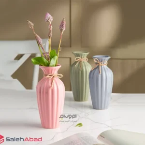فروش عمده گلدان سرامیکی شیاردار بنیتا