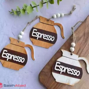 فروش عمده آویز نشانگر چوبی طرح اسپرسو
