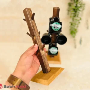فروش عمده استند آویز لیوان رومیزی چوبی