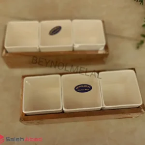 فروش عمده اردو خوری 3 پیاله زیره چوبی
