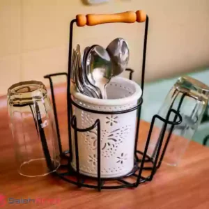 فروش عمده استند قاشق ولیوان دسته چوبی