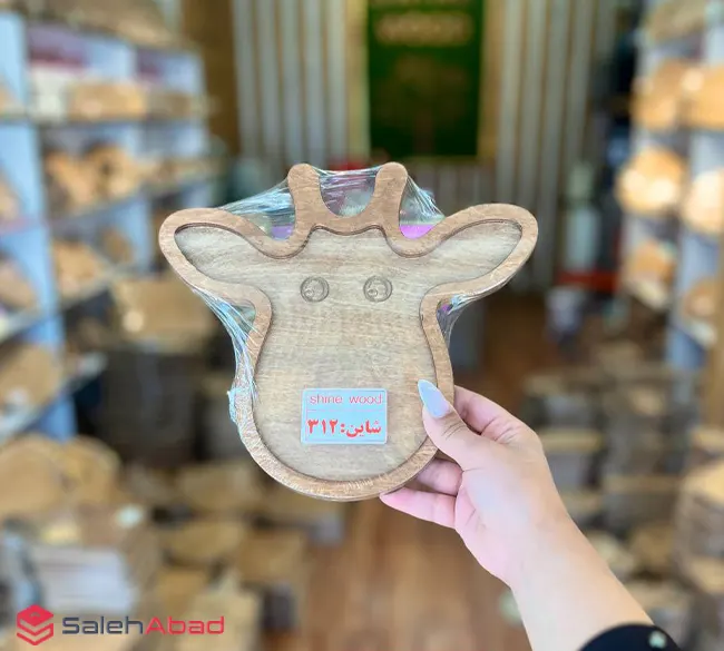 فروش عمده زیر لیوانی چوبی فانتزی زرافه