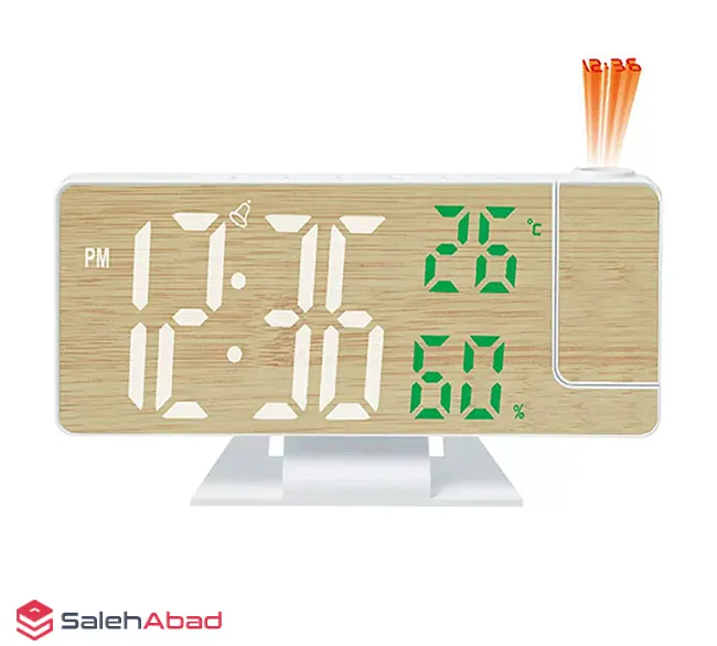 فروش عمده ساعت رومیزی بامبو پروژکتوری