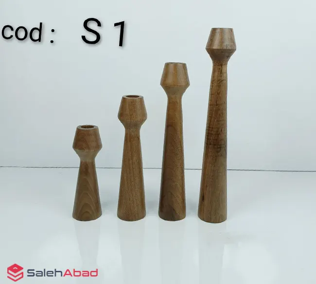 فروش عمده ست جاشمعی چوبی 4 عددی