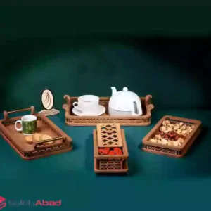 فروش عمده ست پذیرایی چوبی مستطیل 4 تکه