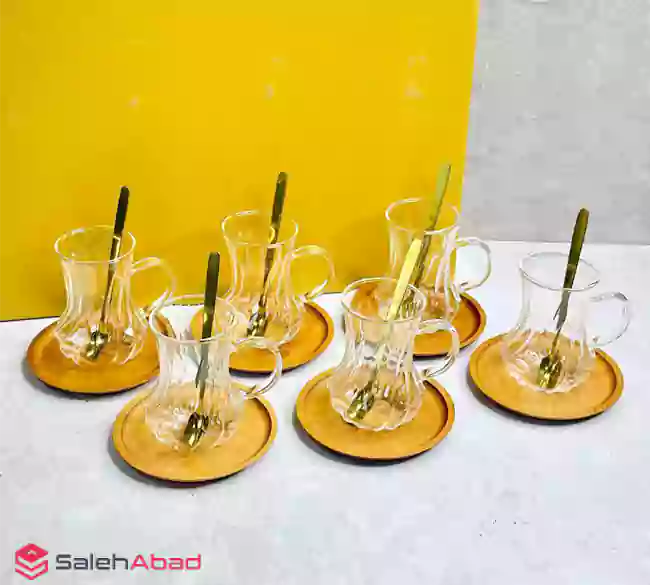 فروش عمده استکان چای کمر باریک زیره چوب