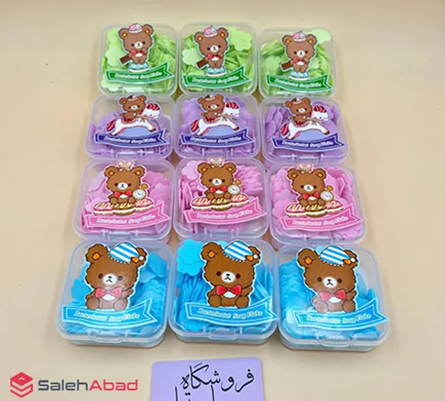 فروش عمده صابون کاغذی عطر دار طرح خرسی