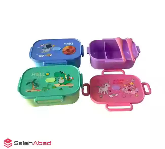 فروش عمده ظرف غذا کودک مستطیل کارتونی