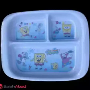 فروش عمده بشقاب کودک باب اسفنجی 3 خانه