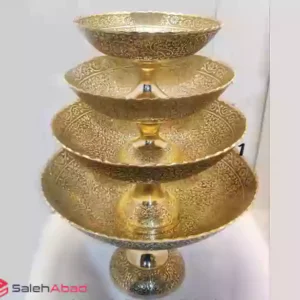 فروش عمده میوه خوری پایه دار برنجی طلایی
