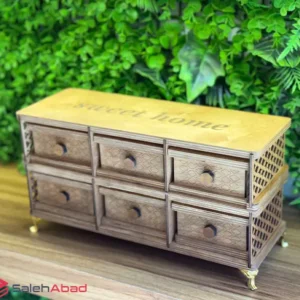 فروش عمده فایل چوبی 6 کشو پایه فلزی