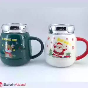 فروش عمده ماگ درب آینه ای طرح کریسمسی