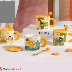 فروش عمده ماگ درب دار دخترانه کارتونی