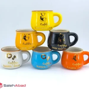 فروش عمده ماگ رجینال طرح لب طلا 6 تایی