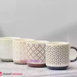 فروش عمده ماگ طرح دار سفید سرامیکی