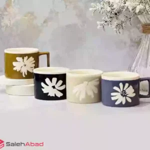 فروش عمده ماگ سرامیکی رنگی طرح گل