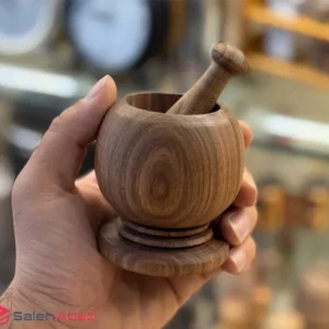 فروش عمده هاون چوبی گردو پایه دار