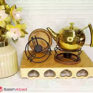 فروش عمده وارمر قوری فلزی کف چوبی