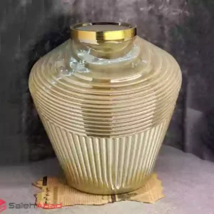 فروش عمده گلدان شیشه ای طوقدار بزرگ