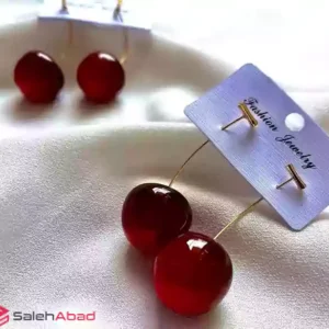 فروش عمده گوشواره آویزی طرح گیلاس
