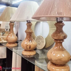 فروش عمده آباژور رومیزی پایه چوبی کنفی