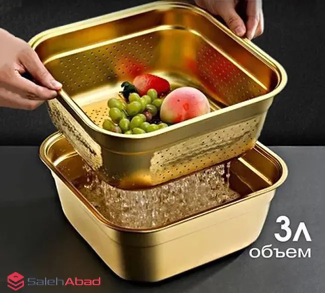 فروش عمده آبکش لگن مربع 10 پارچه یونیک