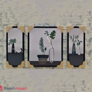 فروش عمده تابلو تکسچر طرح گلدان 3 تکه