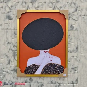 فروش عمده تابلو تکسچر ورق طلا طرح دختر