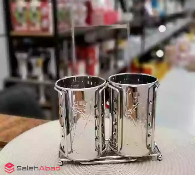 فروش عمده جا قاشقی استیل دو خانه