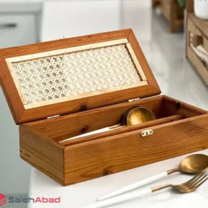 فروش عمده جاقاشقی چوبی 2 خانه طرح حصیری