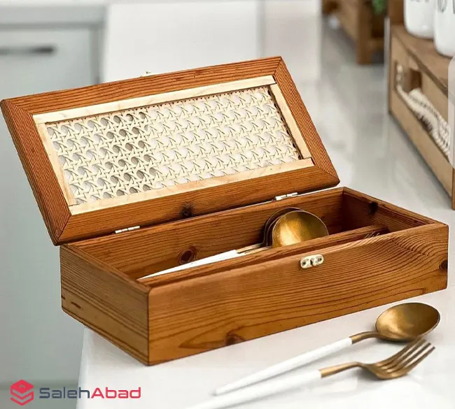 فروش عمده جاقاشقی چوبی 2 خانه طرح حصیری