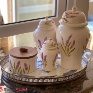 فروش عمده جینجر جار سرامیکی 3 تایی سنبل