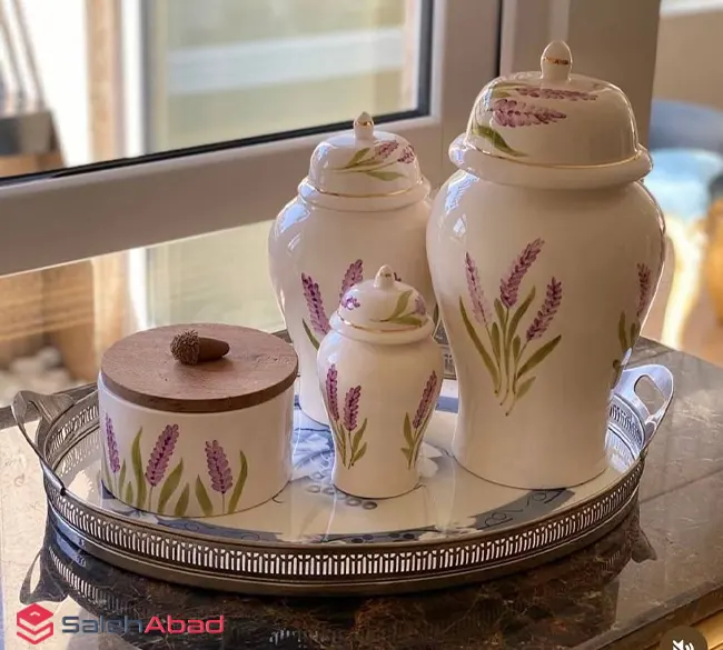 فروش عمده جینجر جار سرامیکی 3 تایی سنبل