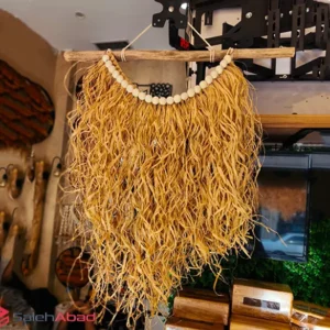 فروش عمده دیوارکوب آویز رافیا مهره دار
