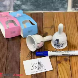 فروش عمده زنگوله سرامیکی طرح کالسکه نوزاد