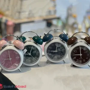 فروش عمده ساعت گرد رومیزی زنگ دار