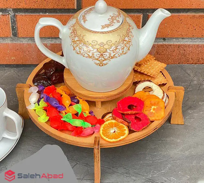 فروش عمده سینی مزه چوبی گرد وارمردار