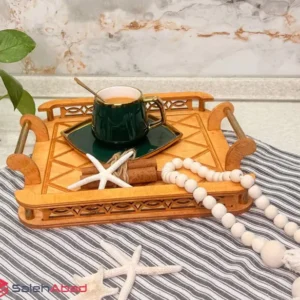 فروش عمده سینی چوبی مربع دسته دار هیوا