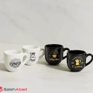 فروش عمده فنجان اسپرسو خوری تکست دار
