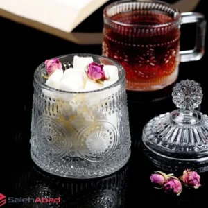 فروش عمده قندان شیشه ای دنیز مدل نیکلا