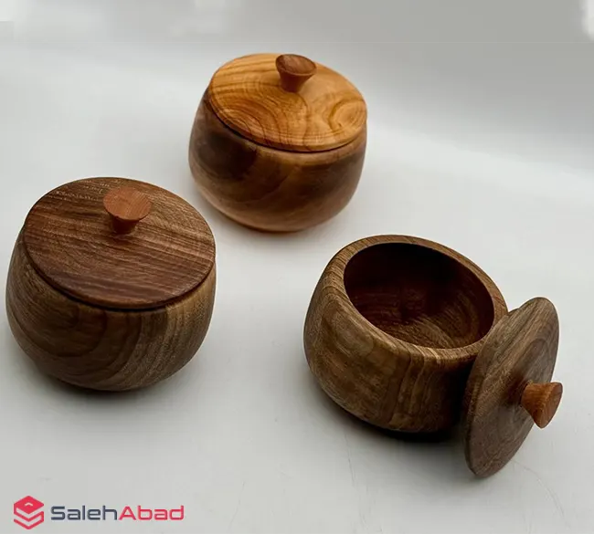 فروش عمده قندان پذیرایی چوب گردو گرد